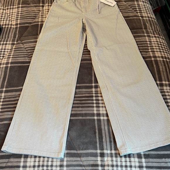 NWT Mid rise striped wide leg trousers - Picture 2 of 4